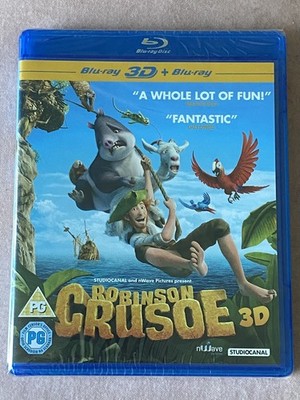 Robinson Crusoe 3D & 2D Blu-ray Region B Uk Import