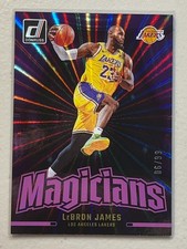 LeBron James 2024-25 Panini Donruss 6 /99 Holo Purple Laser Magicians #1 Lakers
