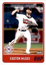 2025 Nashville Sounds Choice 20 Easton McGee Hopkinsville Kentucky Baseball Card