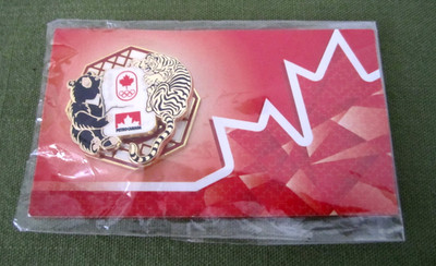 2018 Pyeongchang Paralympic Pin Petro Canada Spinner Tiger Bear RARE Olympic