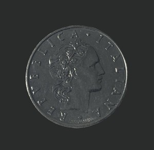 1975 Italy 🇮🇹 50 Lire Stainless Steel Coin