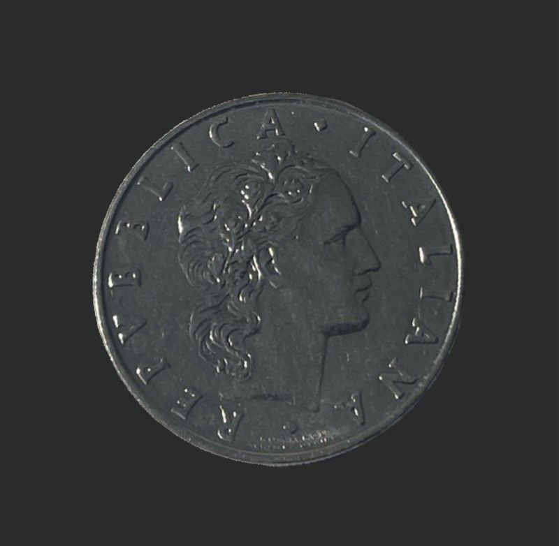1975 Italy 🇮🇹 50 Lire Stainless Steel Coin