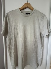 H&M Herren T-Shirt in Beige, Rundhals, Kurzar...