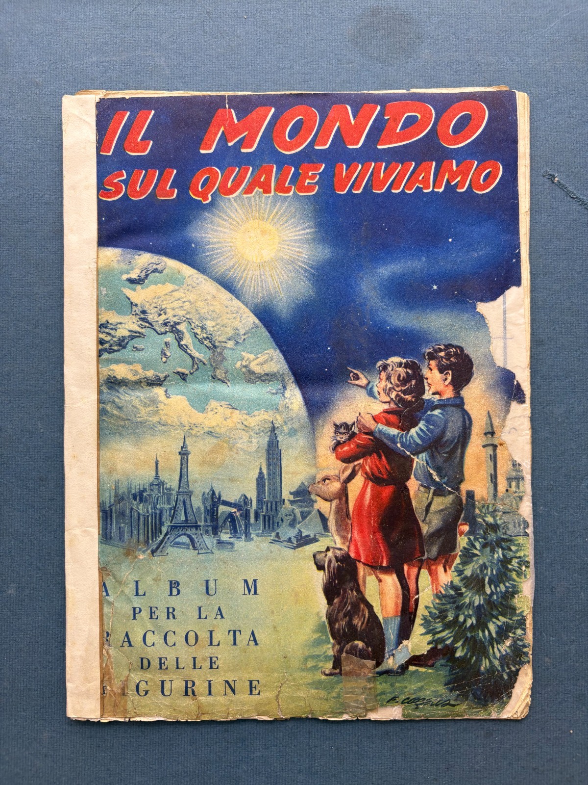 Album figurine Il Mondo sul quale viviamo, 1955 - BEA - INCOMPLETO - CATTIVO