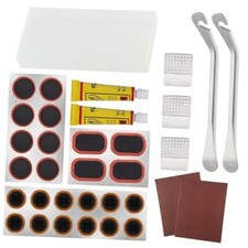 Bike Inner Tire Patch Repair Kit, with 24 PCS Vulcanizing Patches,Portable