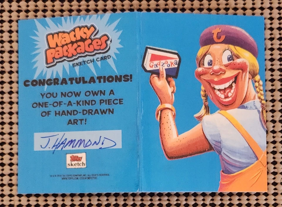 SOGGYBOTTOM WETPANTS: 2018 WACKY PACKAGES PANO BOOKLET SKETCH (1/1) SPONGEBOB SP - Image 4 of 4