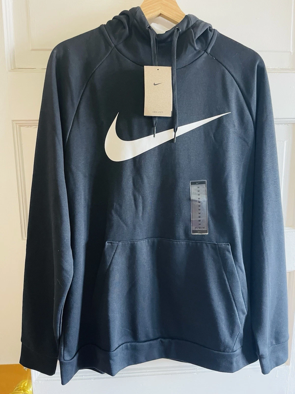 Nike Dri-Fit Hoodie Men's M Black Training Hooded Sweatshirt Pullover NWT