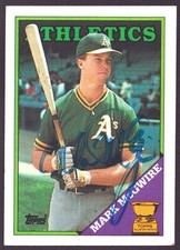 MARK McGWIRE 1988 Topps #580 AUTOGRAPH Signed A's AUTO Cardinals