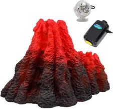 Tank Decoration Volcano Ornament Lava Explosion Look Aquarium Decorations with M