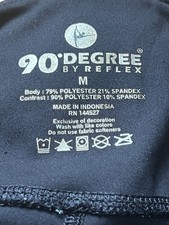 90 Degree by Reflex Black High-Rise Performance Leggings Sz M Pre-owned