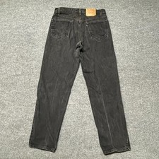 VTG Levis 550 Jeans Mens 34x32 Black Made in USA 90s Y2K Relaxed Tag 36x34