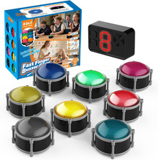 Buzzers for Trivia Games, Rechargeable Answer Buzzers for Classroom with Light,