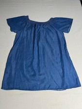 Gap Off-the-Shoulder Denim Chambray Dress size XL Babydoll Dress