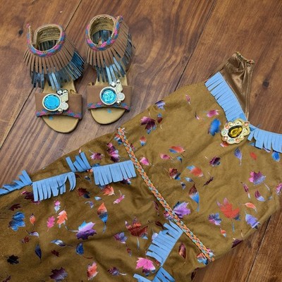 Disney Store Pocahontas Costume Size 5/6- Costume, Shoes Size 7/8