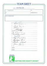 1992 HAMPSHIRE - A4 Autograph Sheet Signed by 11 Players