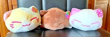 3x FURYU Nemuneko Cat Toy Plush 6IN Round1 Exclusive NWT