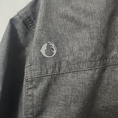Camicia americana outdoor adulto grande pesca uomo grigia manica corta colletto - Foto 7 di 7