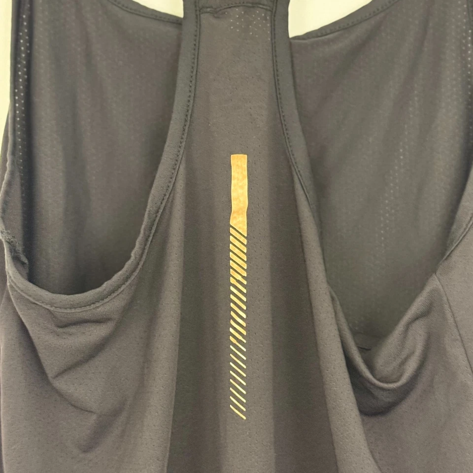 Camiseta sin mangas ASICS reflectante espalda cruzada S negra con tiras cuello redondo atlética A3 Foto 3 de 4