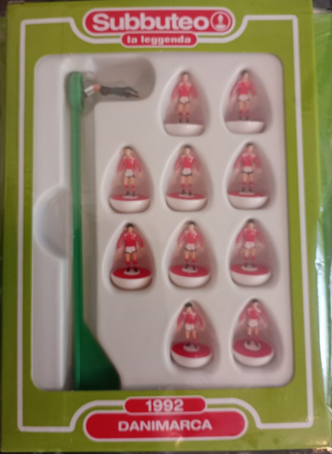 SUBBUTEO La Leggenda n° 63 Danemark socle lesté rouge édition collector de football de table