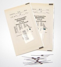 20 Pcs - 1/4 Watt - 5 - Carbon Comp Resistors / 62 Ohm / RC07GF