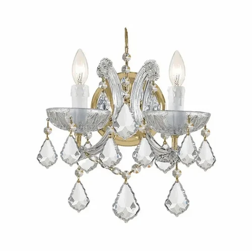New Crystorama Maria Theresa Wall Sconce, Gold & Crystal Light # 4472-GD-CL-MWP - Picture 3 of 3