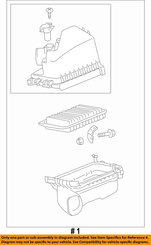 Conjunto de filtro de aire usado se adapta a: Pontiac Vibe 2009 1,8 grado A Foto 3 de 4