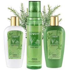 Bath and Body Gift Set for Women & Men, Tea Tree Home Spa Set With essential Oil