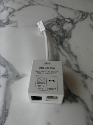 ADSL Filter Excelsus Z-Blocker Z-420UK-A Modem Telefon Breitband Internet Kabel