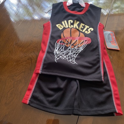 Little Boy's 2-Piece Logo Tee & Shorts Set Sport Size 2T Kids Summer Beach New - Picture 2 of 9