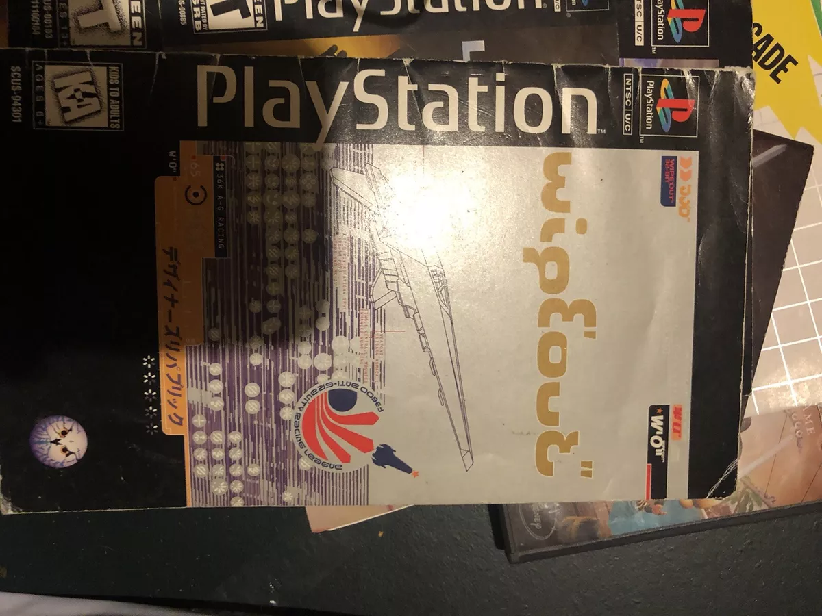 wipeout ps1 long box manual only PlayStation 1 No Game