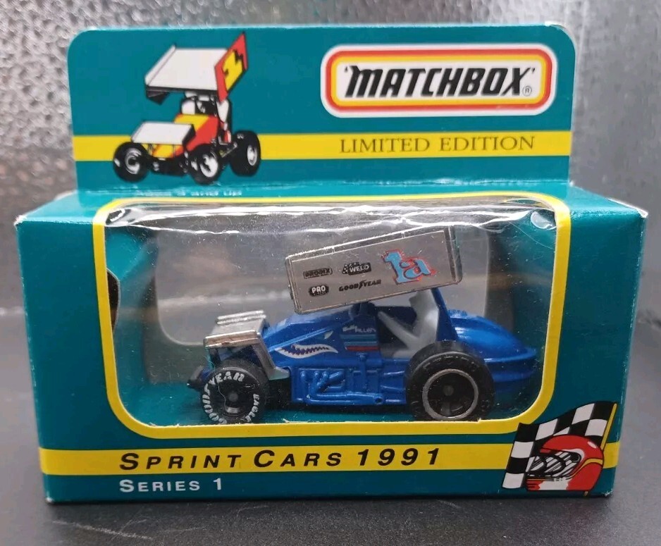 New Matchbox 1991 Bubba Allen Series 1 Winged Sprint Race Car Toy In Box