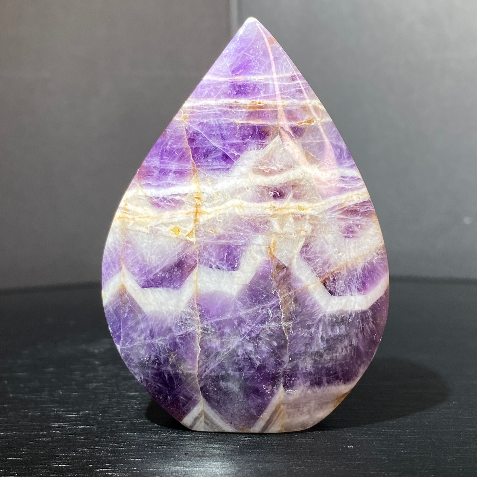 Natural Amethyst Crystal Wand Obelisk Point for Healing Energy 139G