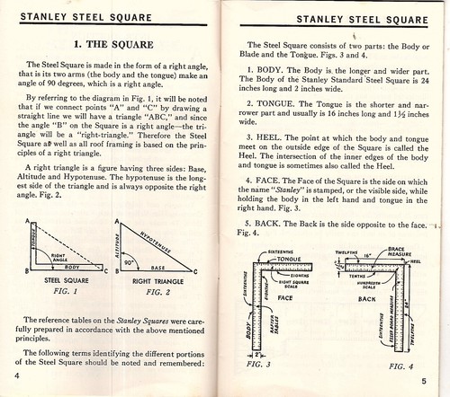 How to Use the Stanley Steel Square 1967 Booklet Stanley Tools New Britain CT - Picture 3 of 8