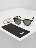 Urban Classics Sonnenbrille Sunglasses Italy With Chain Black/Gold