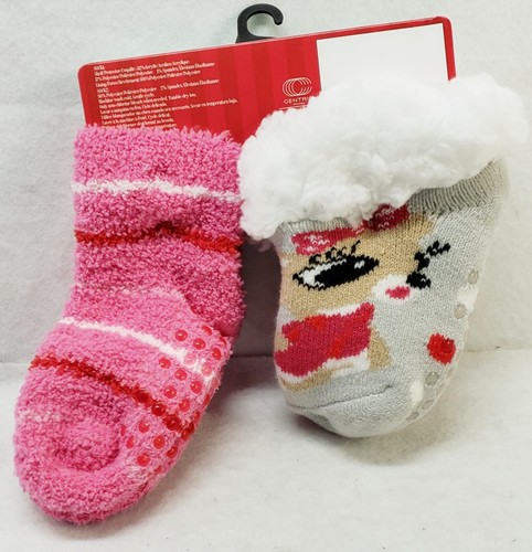 Rudolph The Red Nosed Reindeer Clarice 2-Pair Plush Quarter Socks Size 18-24M - 第 3/5 張圖片