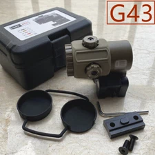G43 Tactical Magnifier Sight Clone with Switch Flip To Side QD Mount Hunting-Tan