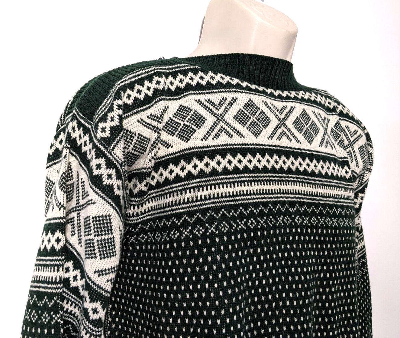 VTG Jantzen Men's Pullover Fair Isle Knit Sweater… - image 3