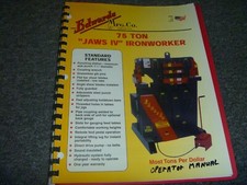 Edwards 75-Ton JAWS IV Ironworker Owner Operator Manual User Guide 