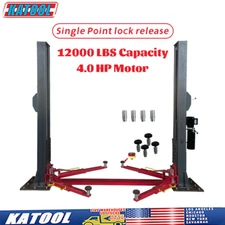 Two Post Lift 4.0HP 12000 lbs Single Lock Release Auto lift Car 2-Post Lift