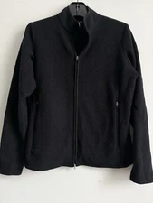 IBEX WOMAN BLUE MERINO CARDIGAN SIZE L