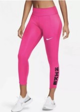NWT Women's SMALL Nike Icon Clash Pink 7/8 Length Running Training Tights 70