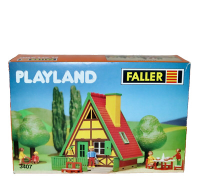 Faller ~ Playland #3407 ~ 1984 Plastic HO House Kit West Germany IOB 21X21X19 cm