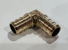 (50) PEX Elbow 90-Degree Brass Crimp Fitting Lead Free 1/2”