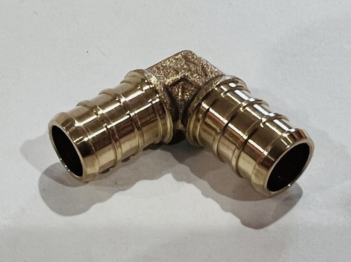 (50) PEX Elbow 90-Degree Brass Crimp Fitting Lead Free 1/2”