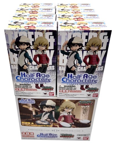 Bandai Tiger & Bunny Half Age Characters Figures Vol. 1 Full Box of 8 NEW - 第 1/14 張圖片