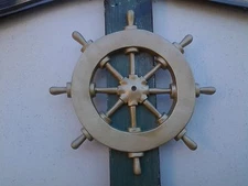 Aluminum Captains Wheel maritine nautical ships wheel painted