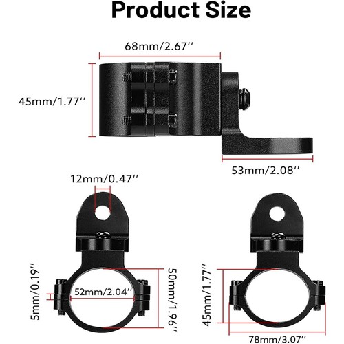2X Whip Light Mount Flag Bracket 1.75"-2" Adjustable For Polaris RZR Ranger X3 - Picture 2 of 17