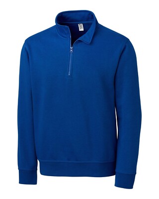 Clique by Cutter & Buck Blue MainStage 1/2 Zip Pullover Sweatshirt SZ: 4XL NWT
