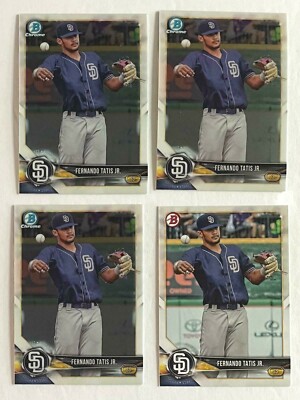 2018 BOWMAN CHROME BASEBALL #BCP114 x3 #BP114 x1 FERNANDO TATIS JR