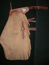 Custom Made Leather Chinks/Distressed Chaps/Made In USA